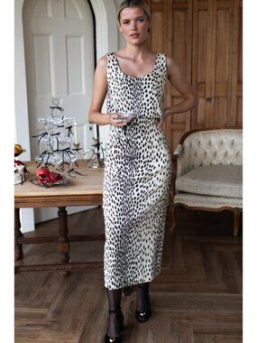 NWT Emerson Fry leopard print Roma Midi Dress